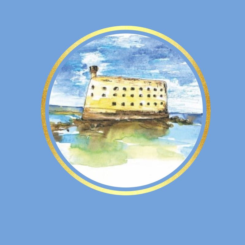 Carte de Fort Boyard encadrée numérique. Visuel de démonstration.