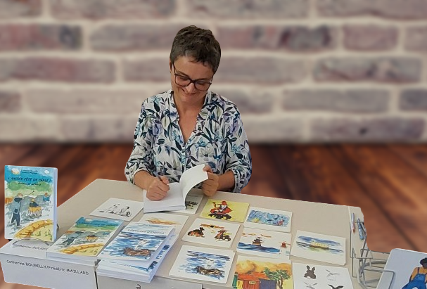 Dédicace de mes livres lors du salon d'Avrillé 2023.