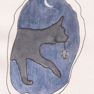 Carte Chat et chasse nocturne