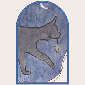 Carte Chat et chasse nocturne